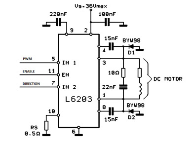 dc-motor h-most jednosmerni motor elektronika drajver automatika.rs 5