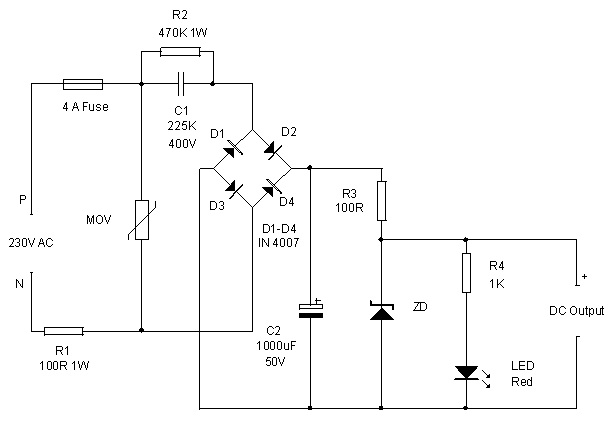 slika1 ispravljac bez transformatora kako napraviti transformerless power supply baza znanja tutorijali elektronika automatika.rs