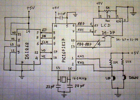 slika2 kako povezati digitalni potenciometar i mikrokontroler DS1868 elektronika projekti automatika.rs